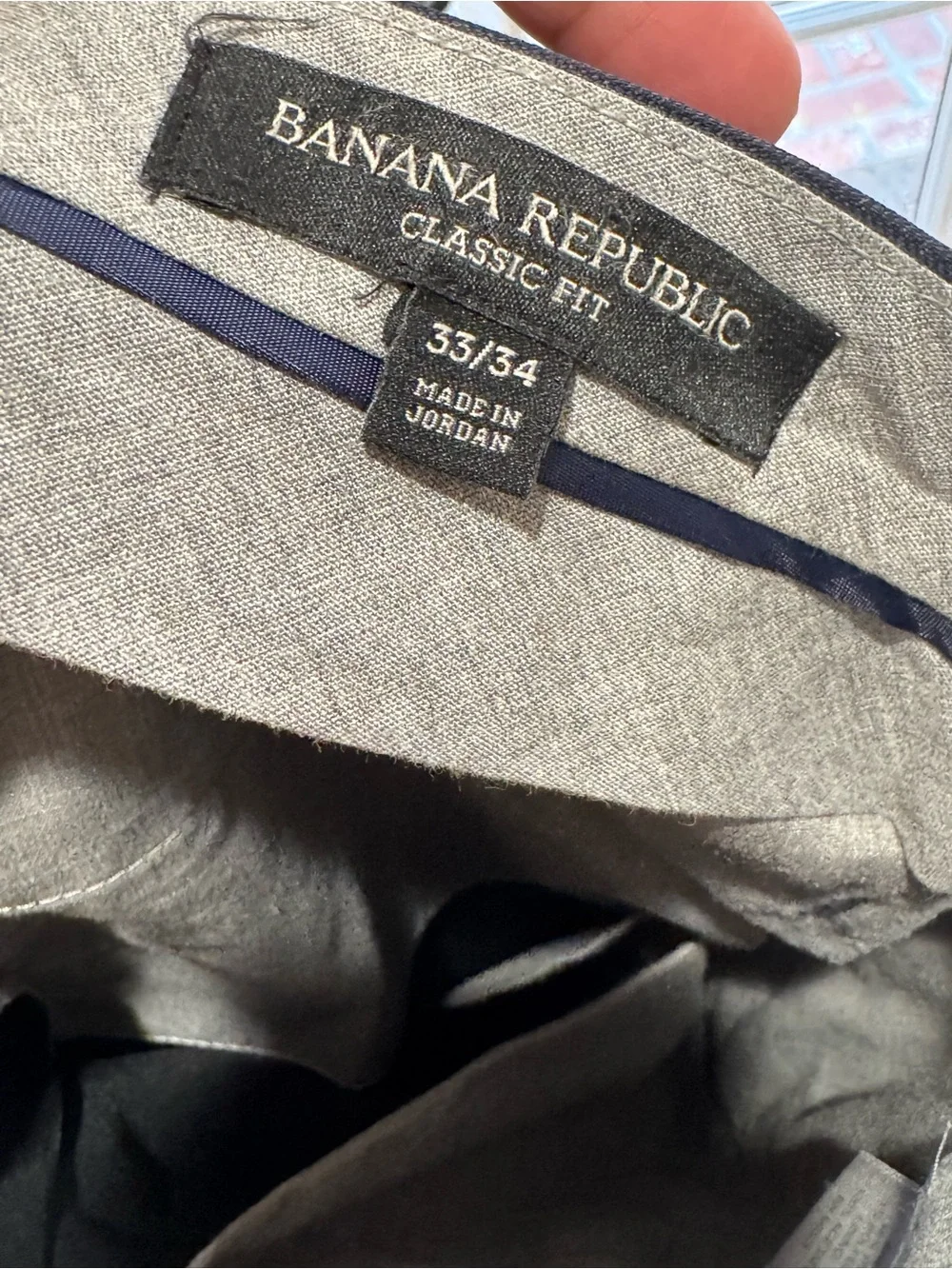 Banana Republic Men Blue Classic Fit Dress Pants Size 33